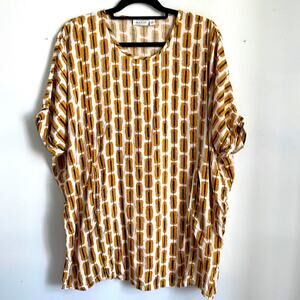 Masai Copenhagen oversized boxy fit cuffed sleeve printed hippie boho tunic top
